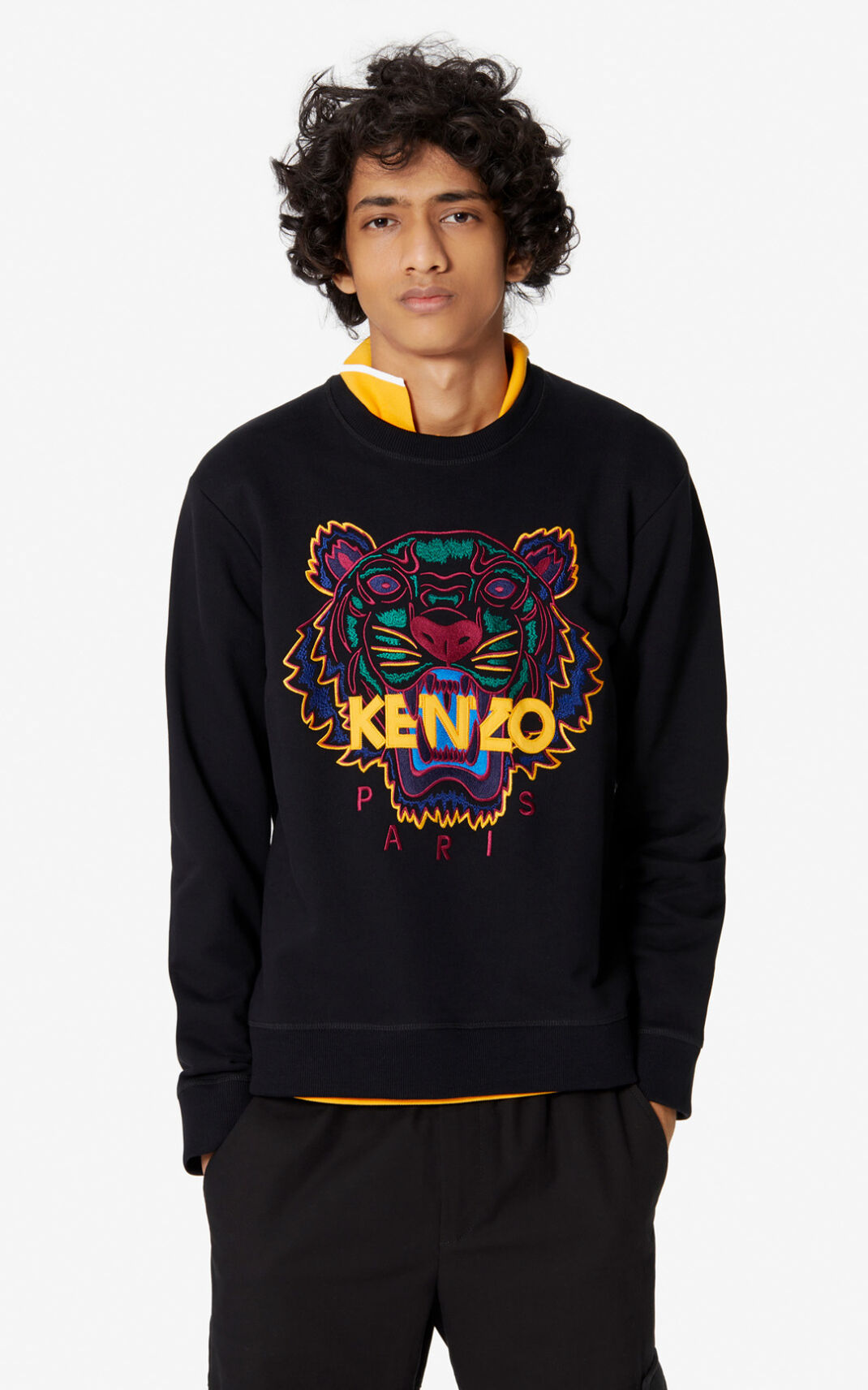 Kenzo Tiger φούτερ ανδρικα μαυρα | GR997424